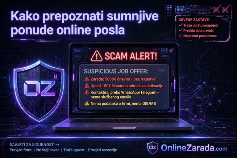 Kako prepoznati sumnjive ponude online posla